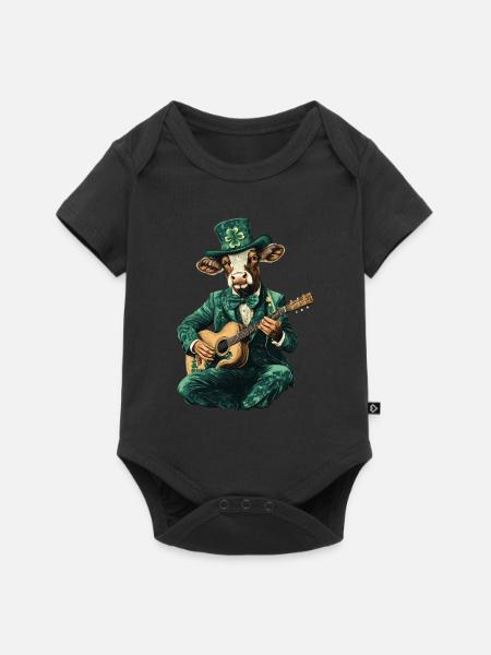 Kuh - Baby Premium Kurzarmbody - Schwarz