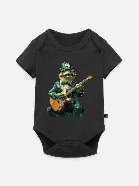 Frosch - Baby Premium Kurzarmbody - Schwarz