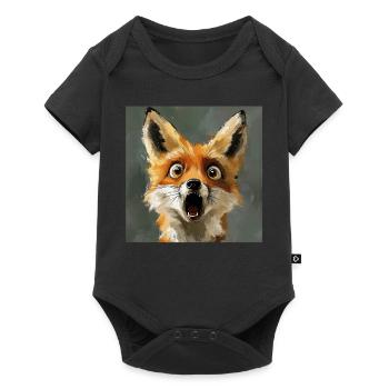 Fuchs - Baby Premium Kurzarmbody - Schwarz - Vorne