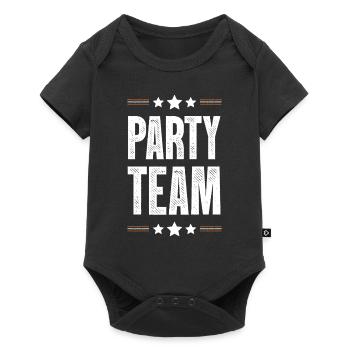 Équipe du parti - Body à manches courtes Premium Bébé - noir - Devant