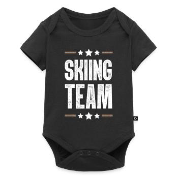 Équipe de ski - Body à manches courtes Premium Bébé - noir - Devant