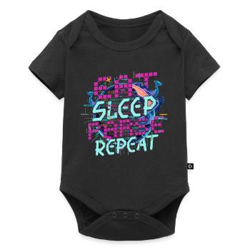Linguiste computationnel Manger Dormir Analyser Répéter - Body à manches courtes Premium Bébé - noir - Devant
