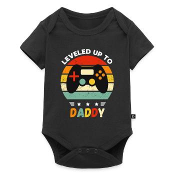 Vatertag Papa Daddy Konsole Game Retro Computer - Baby Premium Kurzarmbody - Schwarz - Vorne