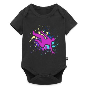 Backflip Salto Acrobaties Parkour Gymnastique Cadeau - Body à manches courtes Premium Bébé - noir - Devant