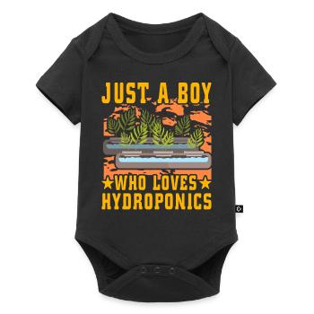 Just a Boy who loves Hydroponics - Baby Premium short-sleeve bodysuit - black - Front