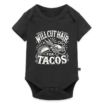 Schneidet Haare für Tacos - Baby Premium Kurzarmbody - Schwarz - Vorne