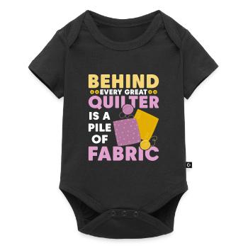 Behind Every Great Quilter Sewing Quilting - Baby Premium short-sleeve bodysuit - black - Front
