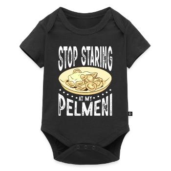 Stop Staring At My Pelmeni - Baby Premium short-sleeve bodysuit - black - Front