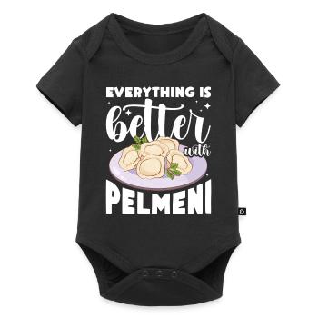 Everything Is Better With Pelmeni - Baby Premium short-sleeve bodysuit - black - Front