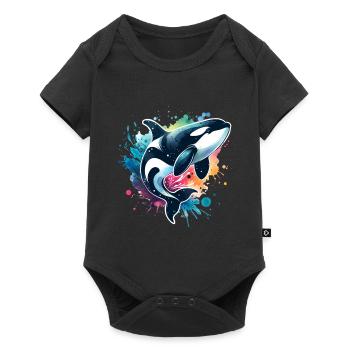 Orque Épaulard - Body à manches courtes Premium Bébé - noir - Devant