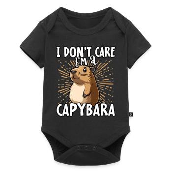 I don't care I'm a capybara - sweet capybara - Baby Premium short-sleeve bodysuit - black - Front