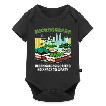 TENDANCE JARDINAGE URBAIN MICROGREENS - Body à manches courtes Premium Bébé - noir - Devant