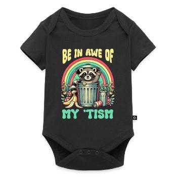 Be In Awe Of My 'Tism Autistic Raccoons - Baby Premium short-sleeve bodysuit - black - Front