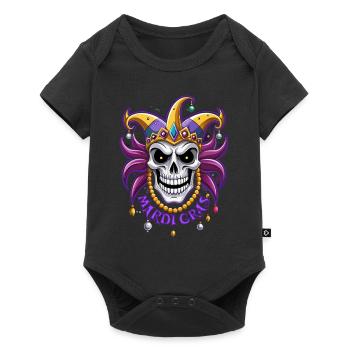 Mardi Gras - Karneval - Totenkopf - Geschenk - Baby Premium Kurzarmbody - Schwarz - Vorne