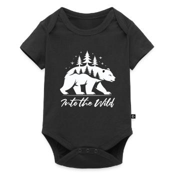 Into the Wild Bear Nature Hike Hiking Hikers - Baby Premium short-sleeve bodysuit - black - Front