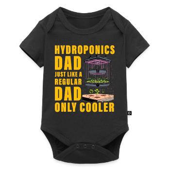 Hydroponik Papa wie ein normaler Papa, nur cool - Baby Premium Kurzarmbody - Schwarz - Vorne