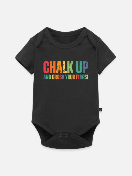 Bouldern Chalk Up Boulderer - Baby Premium Kurzarmbody - Schwarz