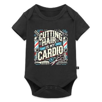 Haare schneiden ist mein Training - Baby Premium Kurzarmbody - Schwarz - Vorne