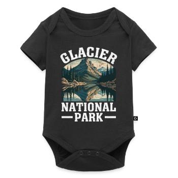 Glacier National Park Nature Design - Baby Premium short-sleeve bodysuit - black - Front