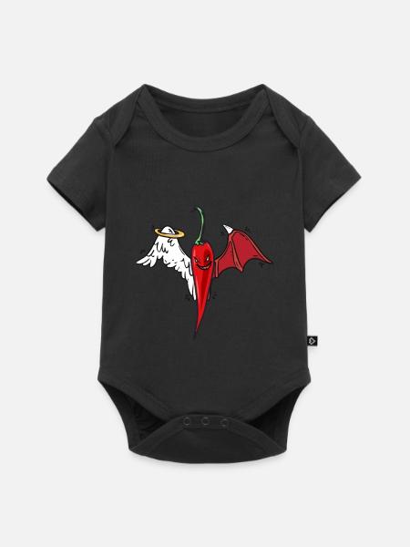 Chilly himmlisch scharf Pepperonie - Baby Premium Kurzarmbody - Schwarz