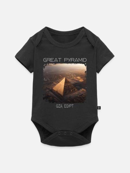 Große Pyramide - Baby Premium Kurzarmbody - Schwarz