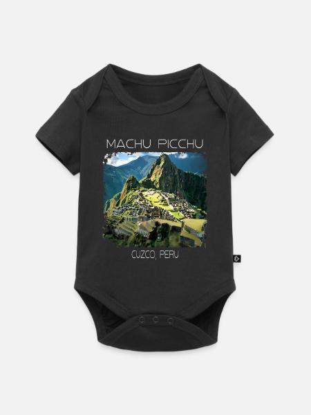 Machu Picchu - Baby Premium Kurzarmbody - Schwarz