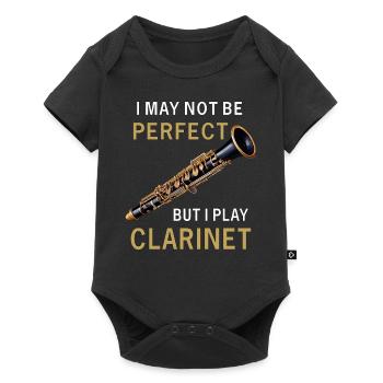 JE NE SUIS PEUT-ÊTRE PAS LA CLARINETTE PARFAITE - Body à manches courtes Premium Bébé - noir - Devant
