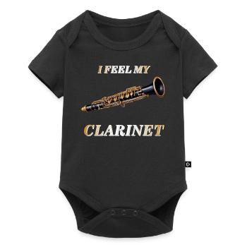 I FEEL MY CLARINET - Baby Premium short-sleeve bodysuit - black - Front