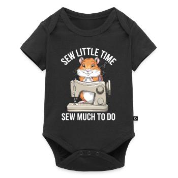 sew so little time to do so much - Baby Premium short-sleeve bodysuit - black - Front