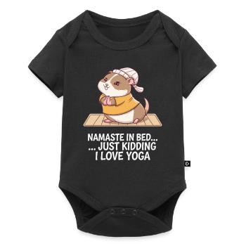 Hamster Yoga Namaste au lit... Je plaisante, je - Body à manches courtes Premium Bébé - noir - Devant