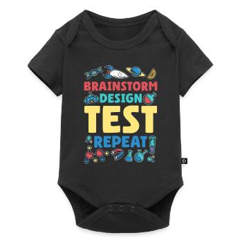 Répétition du test de conception de remue-méninges - Body à manches courtes Premium Bébé - noir - Devant