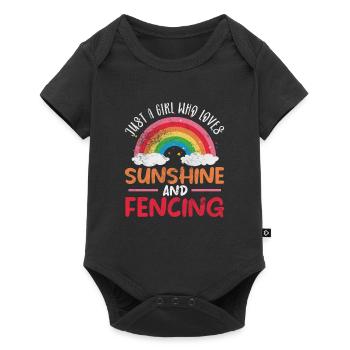 Fechten - Baby Premium Kurzarmbody - Schwarz - Vorne