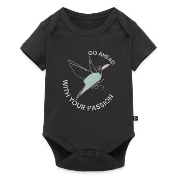 Design inspirant de colibri - Body à manches courtes Premium Bébé - noir - Devant