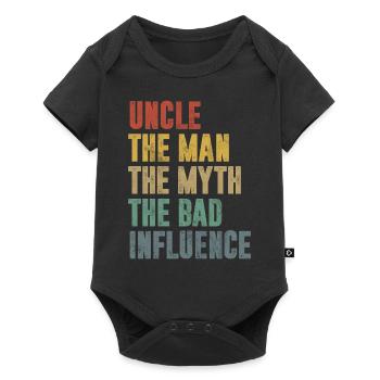Meilleur oncle fier oncle citation humour - Body à manches courtes Premium Bébé - noir - Devant