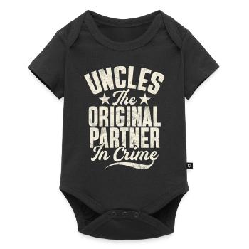 Meilleur oncle fier oncle citation humour - Body à manches courtes Premium Bébé - noir - Devant