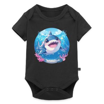Haie Hai - Baby Premium Kurzarmbody - Schwarz - Vorne