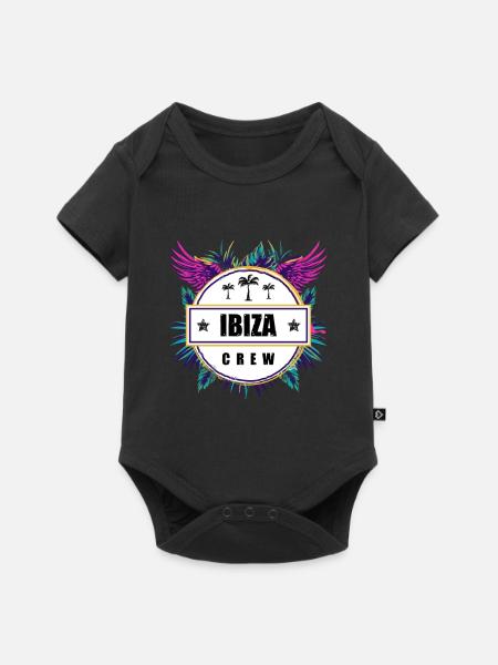 Ibiza Crew Tropisch - Baby Premium Kurzarmbody - Schwarz
