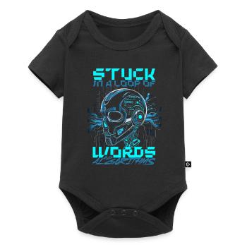Computerlinguist Words And Algorithms - Baby Premium Kurzarmbody - Schwarz - Vorne