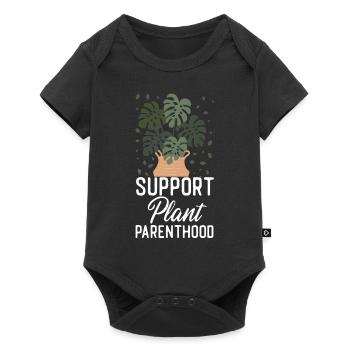 Plant Lover Gardening Monstera - Baby Premium Kurzarmbody - Schwarz - Vorne