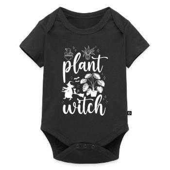 Plant Lover Gardening Halloween - Baby Premium Kurzarmbody - Schwarz - Vorne