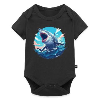 Haie Hai - Baby Premium Kurzarmbody - Schwarz - Vorne