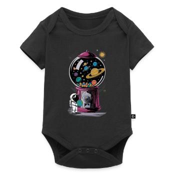Chewing Gum Machine Astronaut Planet Universe - Baby Premium short-sleeve bodysuit - black - Front