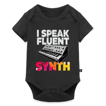 Synthesizer I Speak Fluent Synth - Baby Premium Kurzarmbody - Schwarz - Vorne