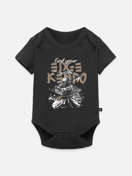 Kendo Japanische Kampfsportarten - Baby Premium Kurzarmbody - Schwarz