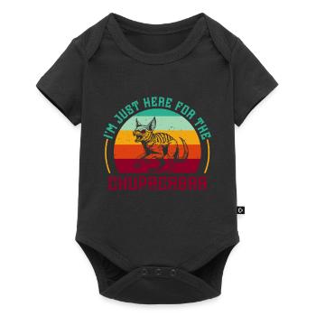 I'm Just Here For The Chupacabra Kryptid - Baby Premium Kurzarmbody - Schwarz - Vorne