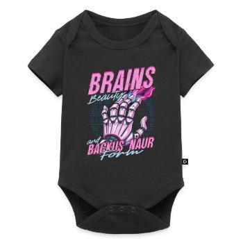 Computerlinguist Brains Beauty And Backus Naur - Baby Premium Kurzarmbody - Schwarz - Vorne