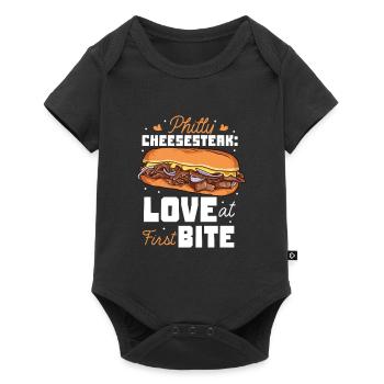Love at First Bite - Philly Cheesesteak - Baby Premium short-sleeve bodysuit - black - Front