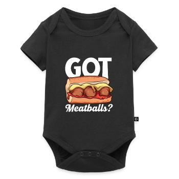 Hast du Fleischbällchen? - Meatball Sub - Baby Premium Kurzarmbody - Schwarz - Vorne