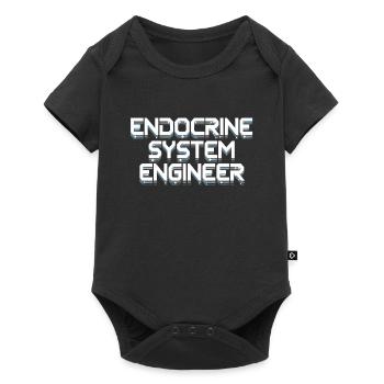 Medical Science Für Endokrinologie - Baby Premium Kurzarmbody - Schwarz - Vorne