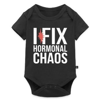Medical Science Für Endokrinologie - Baby Premium Kurzarmbody - Schwarz - Vorne